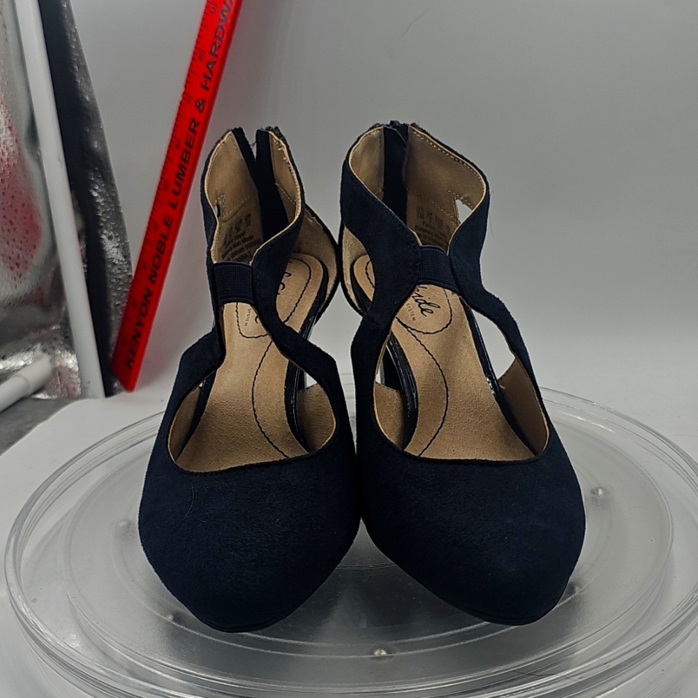 K Life Stride Women's Navy Blue Heels Sz 5m - Picture 4 of 12